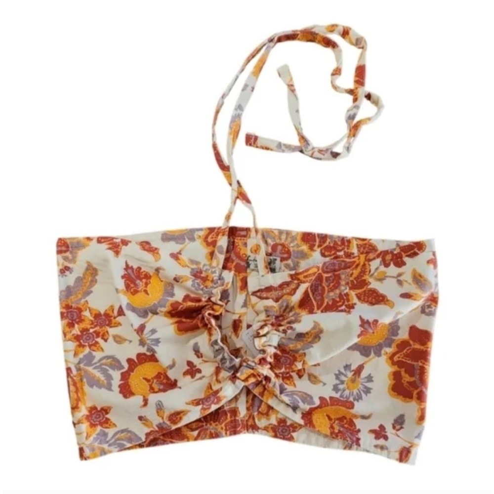 Free People Summer Love Convertible Bandeau Bra In cream floral NWOT $78. - Picture 3 of 6